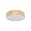 Lampes En Tissu-Luminaires Eglo Plafonnier Eglo VISERBELLA Champagne, 1 lumière