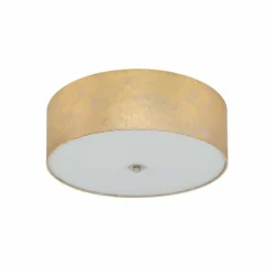 Lampes En Tissu-Luminaires Eglo Plafonnier Eglo VISERBELLA Or, 3 lumières