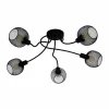 Lampes Industrielles-Luminaires Eglo Plafonnier Eglo WRINGTON Noir, 5 lumières