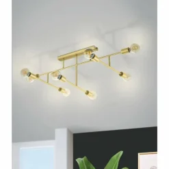 Luminaires Eglo Plafonnier Eglo-Leuchten BELSIANA Laiton, 8 lumières* Plafonniers