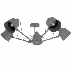 Luminaires Eglo Plafonnier Eglo-Leuchten BASURTU Noir, 5 lumières* Plafonniers