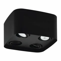 Luminaires Eglo Plafonnier Eglo-Leuchten CAMINALES-Z LED Noir, 4 lumières* Éclairage Led