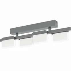 Luminaires Eglo Plafonnier Eglo-Leuchten ERVIDEL LED Noir, 4 lumières* Éclairage Led