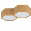 Lampes En Bois-Luminaires Eglo Plafonnier Eglo-Leuchten MIRLAS Brun, 2 lumières