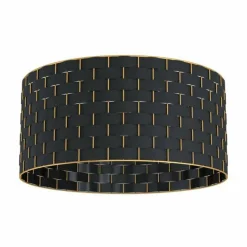 Lampes En Tissu-Luminaires Eglo Plafonnier Eglo-Leuchten MARASALES Noir, 1 lumière