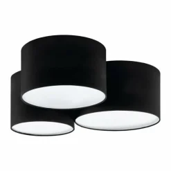 Lampes En Tissu-Luminaires Eglo Plafonnier Eglo-Leuchten PASTORE Blanc, 3 lumières