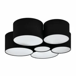 Lampes En Tissu-Luminaires Eglo Plafonnier Eglo-Leuchten PASTORE Blanc, 6 lumières
