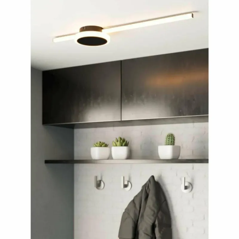 Luminaires Eglo Plafonnier Eglo-Leuchten SARGINTO LED Noir, 2 lumières* Éclairage Led