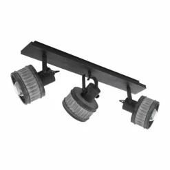 Lampes Industrielles-Luminaires Eglo Plafonnier Eglo-Leuchten TURROCK Gris, Noir, 3 lumières