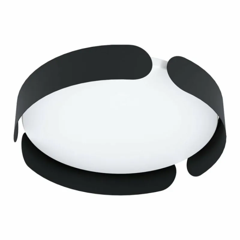 Luminaires Eglo Plafonnier Eglo-Leuchten VALCASOTTO LED Noir, 1 lumière* Éclairage Led