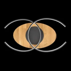 Lampes En Bois-Luminaires Elobra Plafonnier Elobra Argentina LED Écru, Noir, 2 lumières