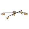 Lampes En Bois-Luminaires Elobra Plafonnier Elobra Bolivia Écru, Noir, 5 lumières