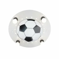 Lampes En Bois-Luminaires Elobra Plafonnier Elobra FUßBALL Argenté, 4 lumières