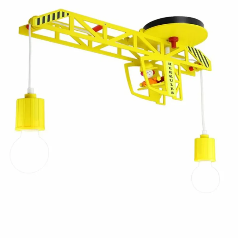 Lampes En Bois-Luminaires Elobra Plafonnier Elobra MARKUS Jaune, 2 lumières