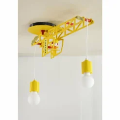 Lampes En Bois-Luminaires Elobra Plafonnier Elobra MARKUS Jaune, 2 lumières