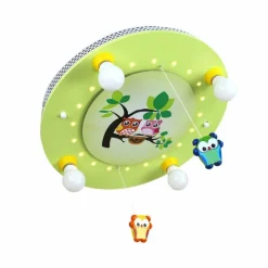 Lampes En Bois-Luminaires Elobra Plafonnier Elobra MOBILE Vert, 4 lumières