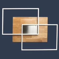 Lampes En Bois-Luminaires Elobra Plafonnier Elobra Panama LED Écru, 2 lumières, Télécommandes