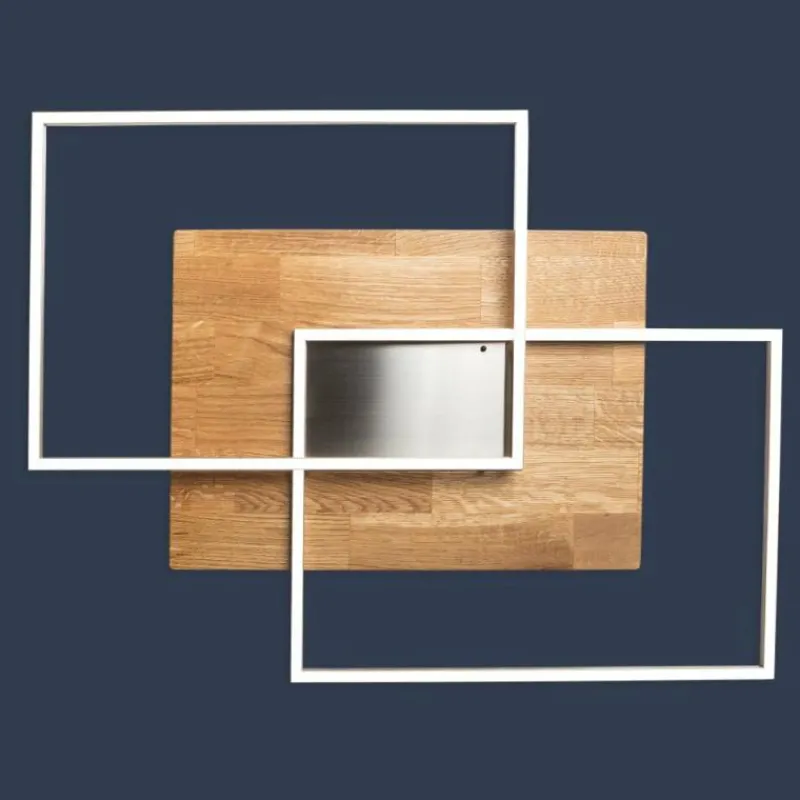 Lampes En Bois-Luminaires Elobra Plafonnier Elobra Panama LED Écru, 2 lumières, Télécommandes