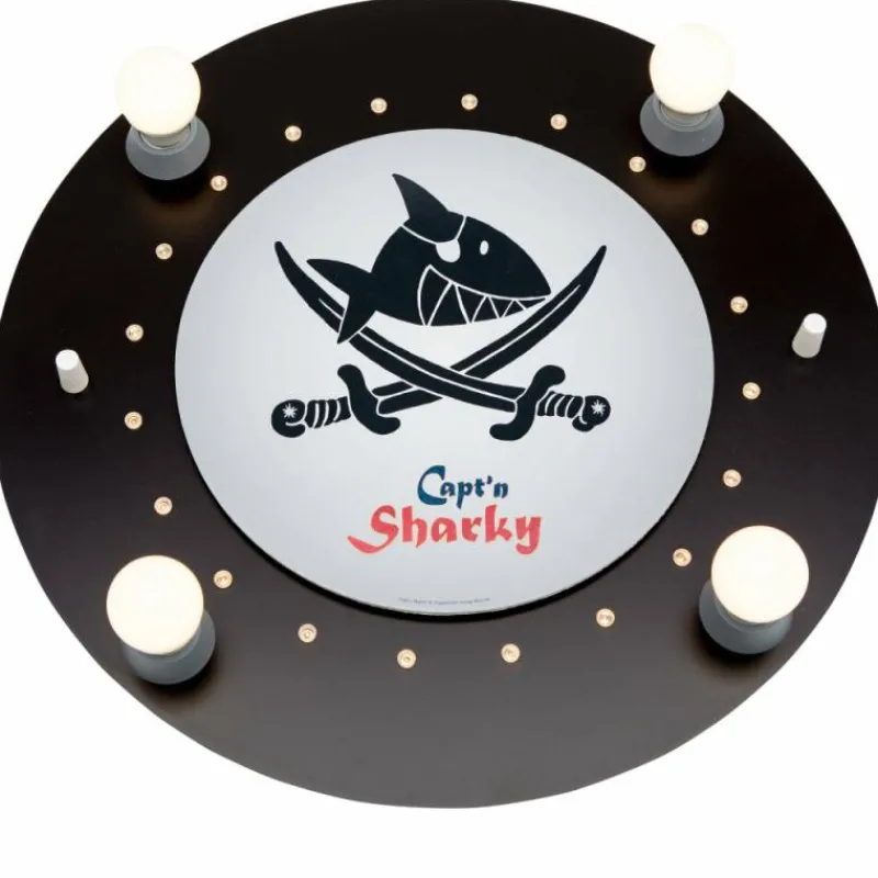 Lampes En Bois-Luminaires Elobra Plafonnier Elobra SÄBELN Noir, 4 lumières