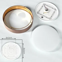 Lampes En Tissu-hofstein Plafonnier Elsa LED Blanc, 1 lumière