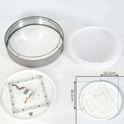 Lampes En Tissu-hofstein Plafonnier Elsa LED Blanc, 1 lumière