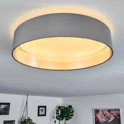 Lampes En Tissu-hofstein Plafonnier Elsa LED Blanc, 1 lumière