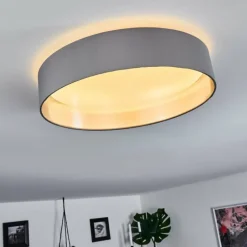 Lampes En Tissu-hofstein Plafonnier Elsa LED Blanc, 1 lumière