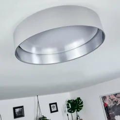 Lampes En Tissu-hofstein Plafonnier Elsa LED Blanc, 1 lumière