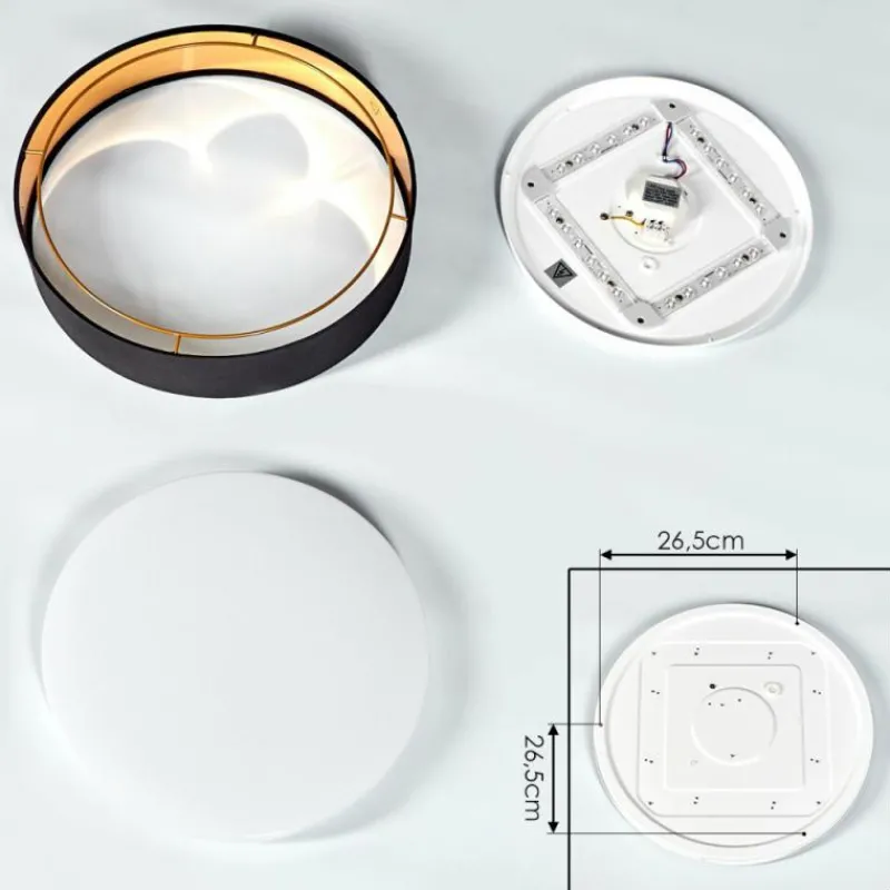 Lampes En Tissu-hofstein Plafonnier Elsa LED Blanc, 1 lumière