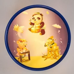 hofstein Plafonnier Erie Bleu, Multicolore, 2 lumières