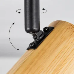 Luminaires Scandinaves-hofstein Plafonnier Erlach Écru, Noir, 1 lumière