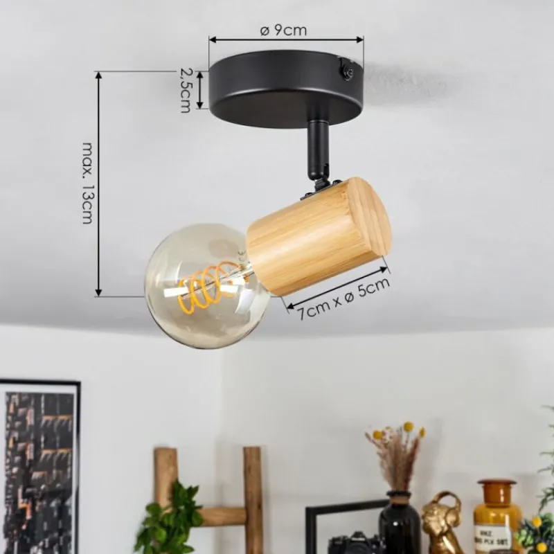 Luminaires Scandinaves-hofstein Plafonnier Erlach Écru, Noir, 1 lumière