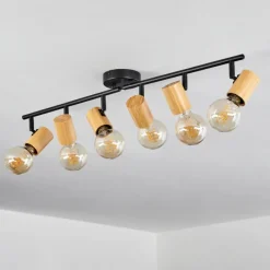 Luminaires Scandinaves-hofstein Plafonnier Erlach Écru, Noir, 1 lumière