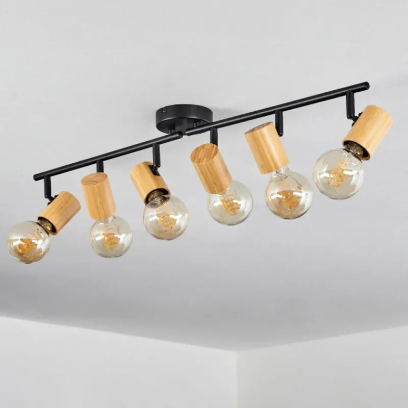 Luminaires Scandinaves-hofstein Plafonnier Erlach Écru, Noir, 1 lumière