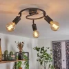 Lampes Vintages & Rétros-hofstein Plafonnier Ermatingen Brun foncé, Nickel mat, 3 lumières