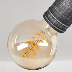 Lampes Vintages & Rétros-hofstein Plafonnier Ermatingen Brun foncé, Nickel mat, 3 lumières