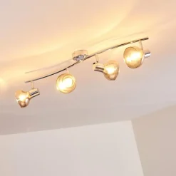 Suspension Verre Fumé-hofstein Plafonnier Esberg Chrome, 4 lumières