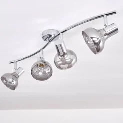 Suspension Verre Fumé-hofstein Plafonnier Esberg Chrome, 4 lumières