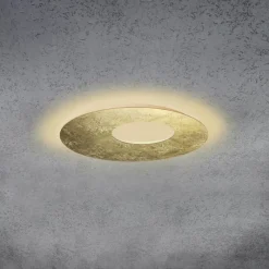 Lampes Dorées-Luminaires Escale Plafonnier Escale BLADE OPEN LED Or, 1 lumière