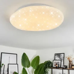 hofstein Plafonnier Esgos LED Blanc, 1 lumière, Télécommandes