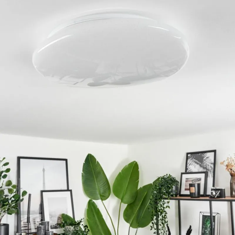 hofstein Plafonnier Esgos LED Blanc, 1 lumière, Télécommandes