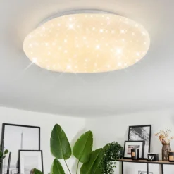 hofstein Plafonnier Esgos LED Blanc, 1 lumière, Télécommandes