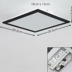 hofstein Plafonnier Essaouira LED Noir, 1 lumière, Télécommandes
