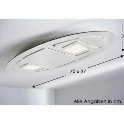 Luminaires Eva Luz Plafonnier Evaluz Ellipse LED Blanc, 2 lumières* Éclairage Led
