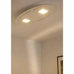 Luminaires Eva Luz Plafonnier Evaluz Ellipse LED Blanc, 2 lumières* Éclairage Led