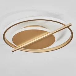 Lampes Art Déco-hofstein Plafonnier Evolene LED Or, 1 lumière