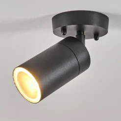 hofstein plafonnier extérieur Bessiebelle Noir, Blanc, 1 lumière