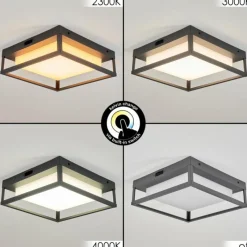 hofstein plafonnier extérieur Nonza LED Anthracite, 1 lumière