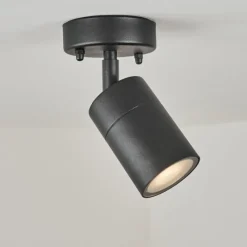 hofstein plafonnier extérieur Corneda Noir, 1 lumière