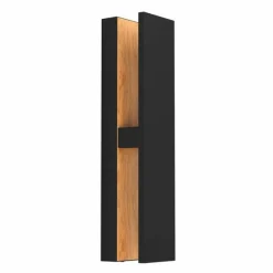 Lampes En Bois-Luminaires Eglo plafonnier extérieur Eglo COSTORIO LED Couleur bois, Noir, 1 lumière